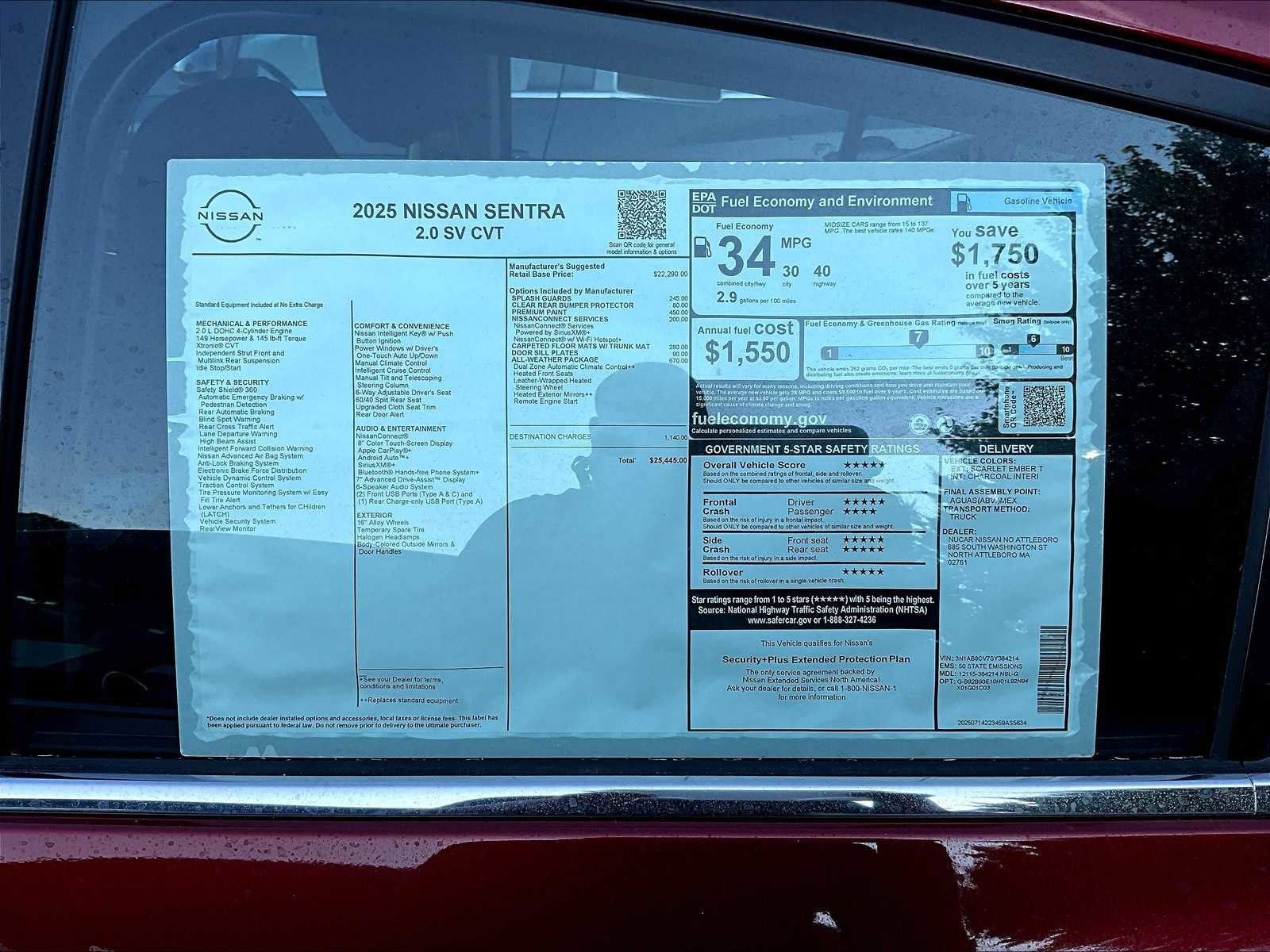 New 2025 Nissan Sentra SV w/ All-Weather Package image 17