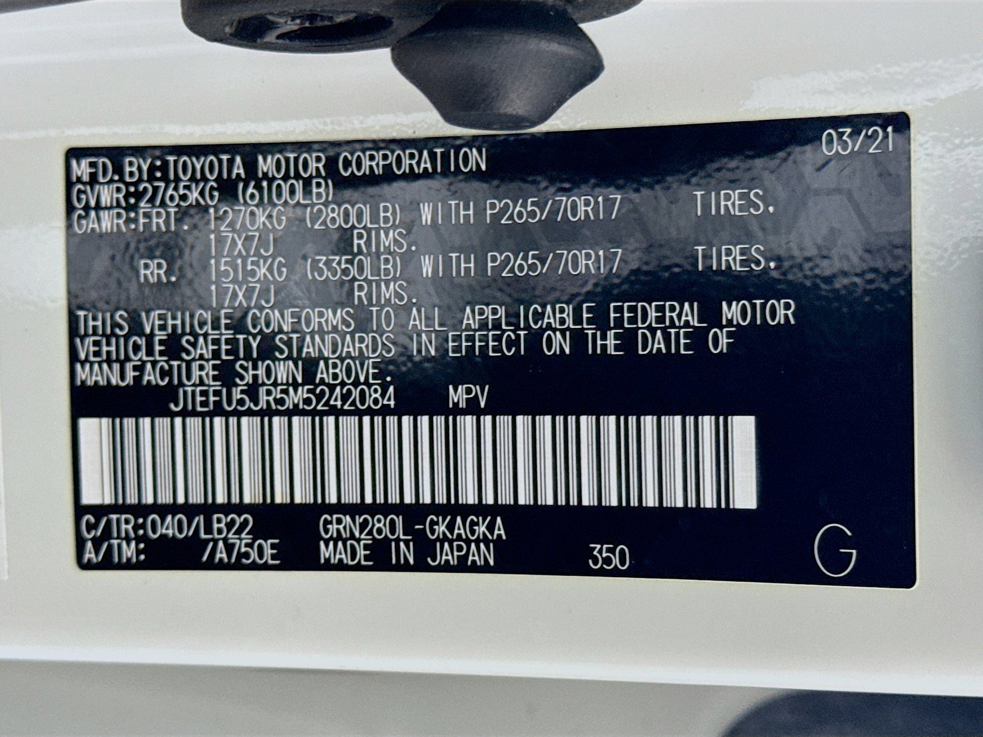 Used 2021 Toyota 4Runner SR5 Premium w/ Moonroof Package RWD image 40