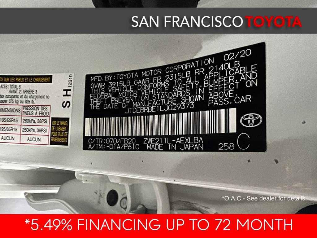 Certified 2020 Toyota Corolla LE FWD image 37