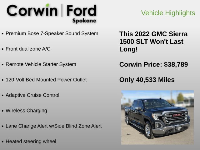 Used 2022 GMC Sierra 1500 SLT w/ SLT Premium Plus Package AWD/4WD image 6