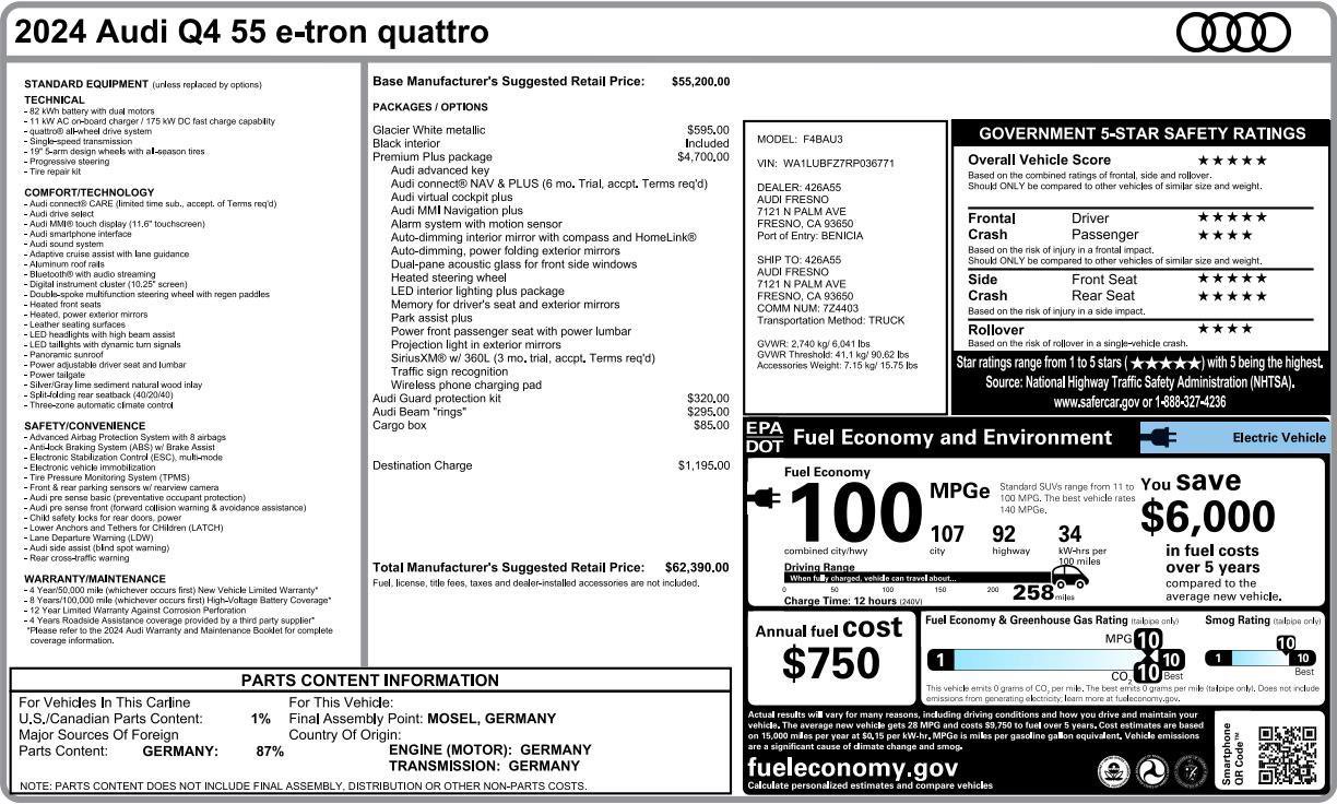 Used 2024 Audi Q4 e-tron Premium Plus image 5