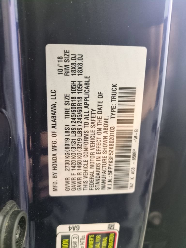 Used 2019 Honda Ridgeline RTL image 29