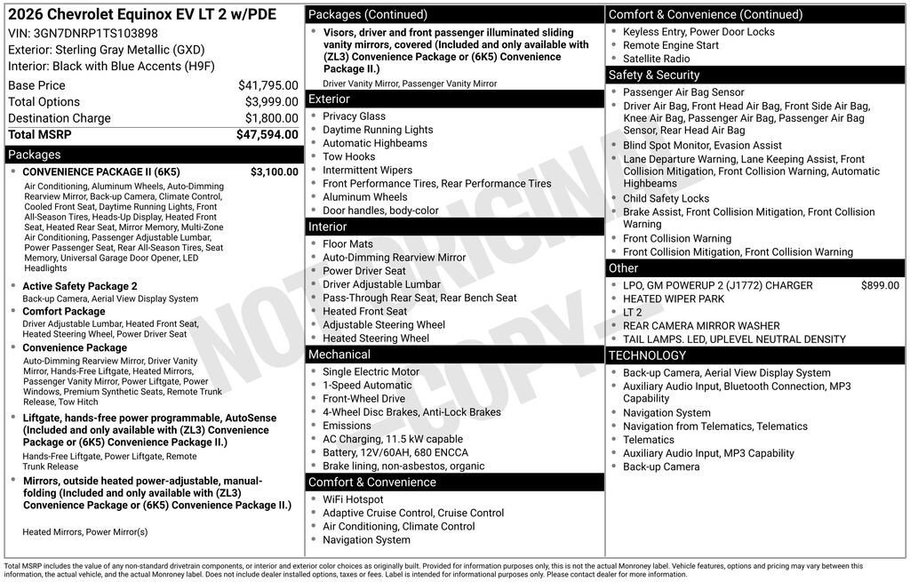 New 2026 Chevrolet Equinox EV LT w/ Convenience Package II FWD image 11