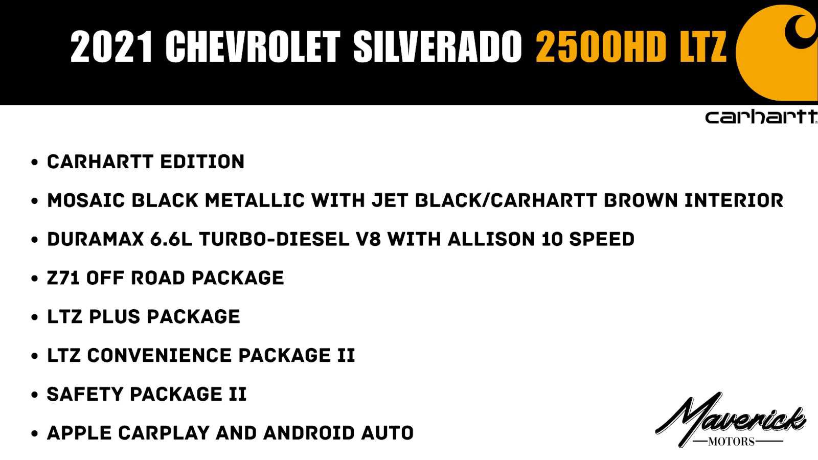 Used 2021 Chevrolet Silverado 2500 LTZ w/ Carhartt Edition AWD/4WD image 2