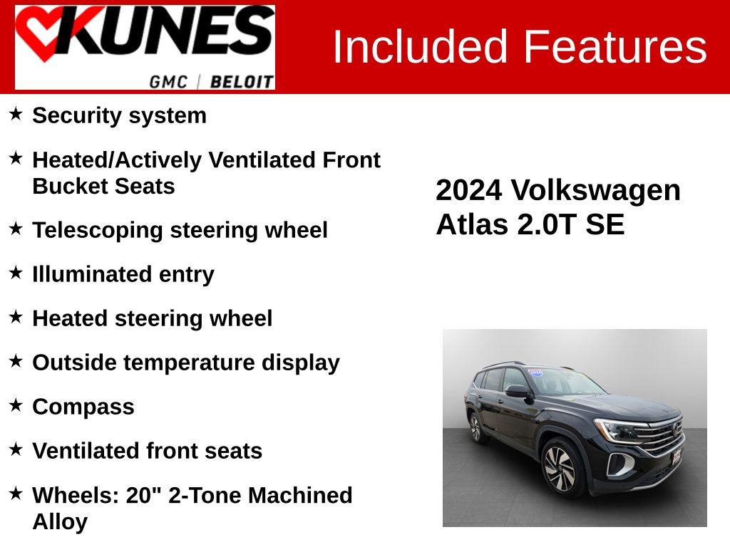 Used 2024 Volkswagen Atlas SE image 3