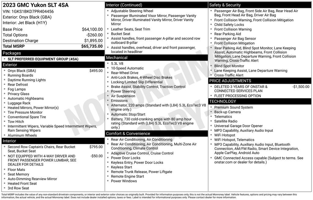 Used 2023 GMC Yukon SLT RWD image 39