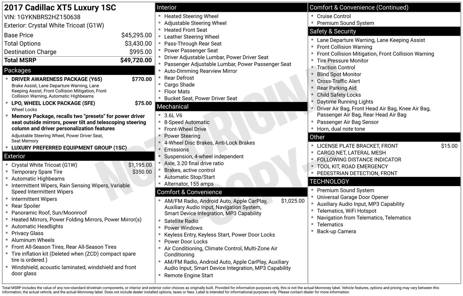 Used 2017 Cadillac XT5 Luxury w/ Driver Awareness Package image 14