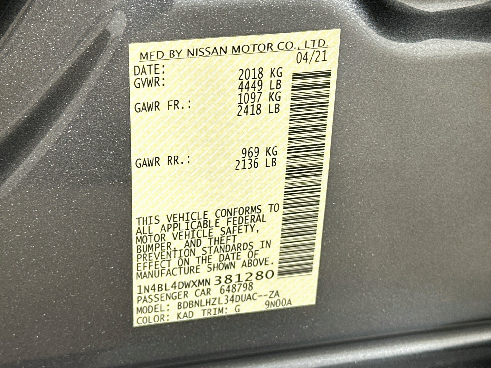 Used 2021 Nissan Altima 2.5 SV w/ SV Premium Package AWD/4WD image 12