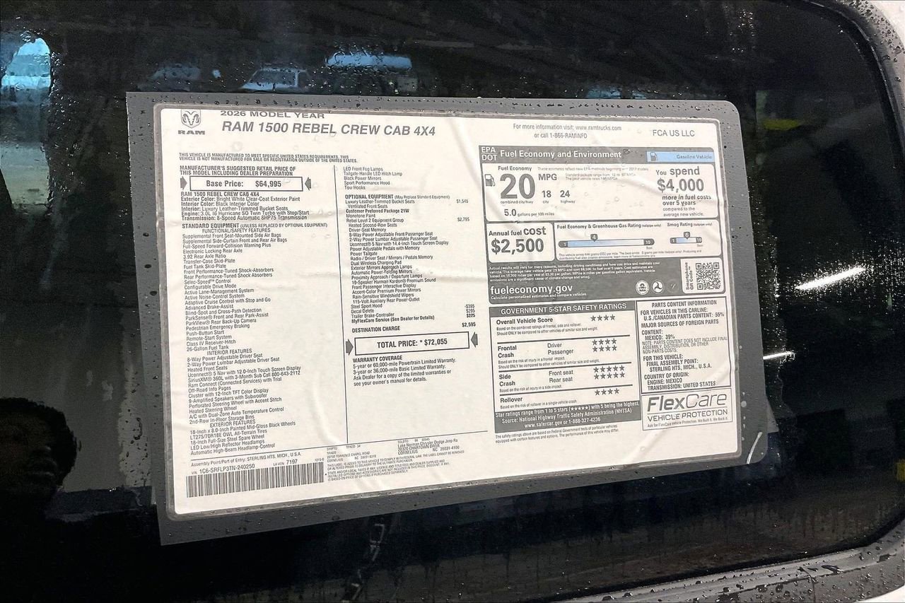 New 2026 RAM 1500 Rebel w/ Rebel Level 2 Equipment Group image 37