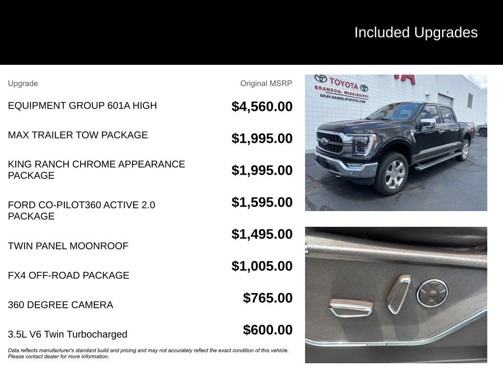 Used 2021 Ford F150 King Ranch w/ Equipment Group 601A High AWD/4WD image 7