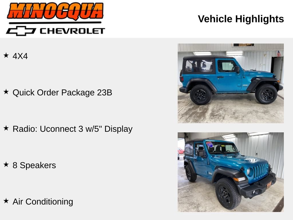 Used 2019 Jeep Wrangler Sport AWD/4WD image 2