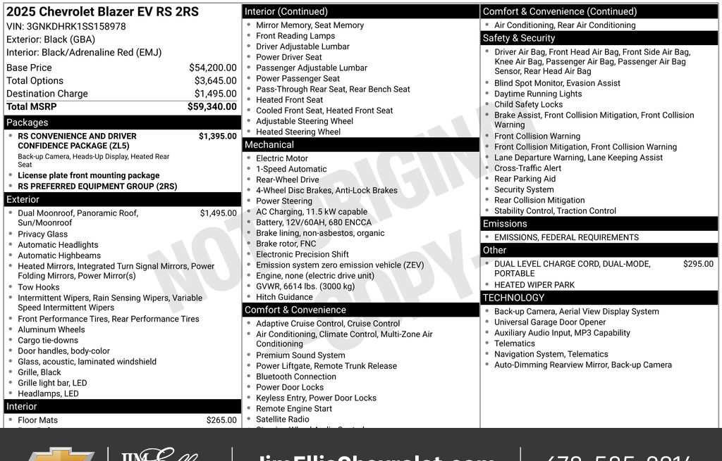 New 2025 Chevrolet Blazer EV RS image 7