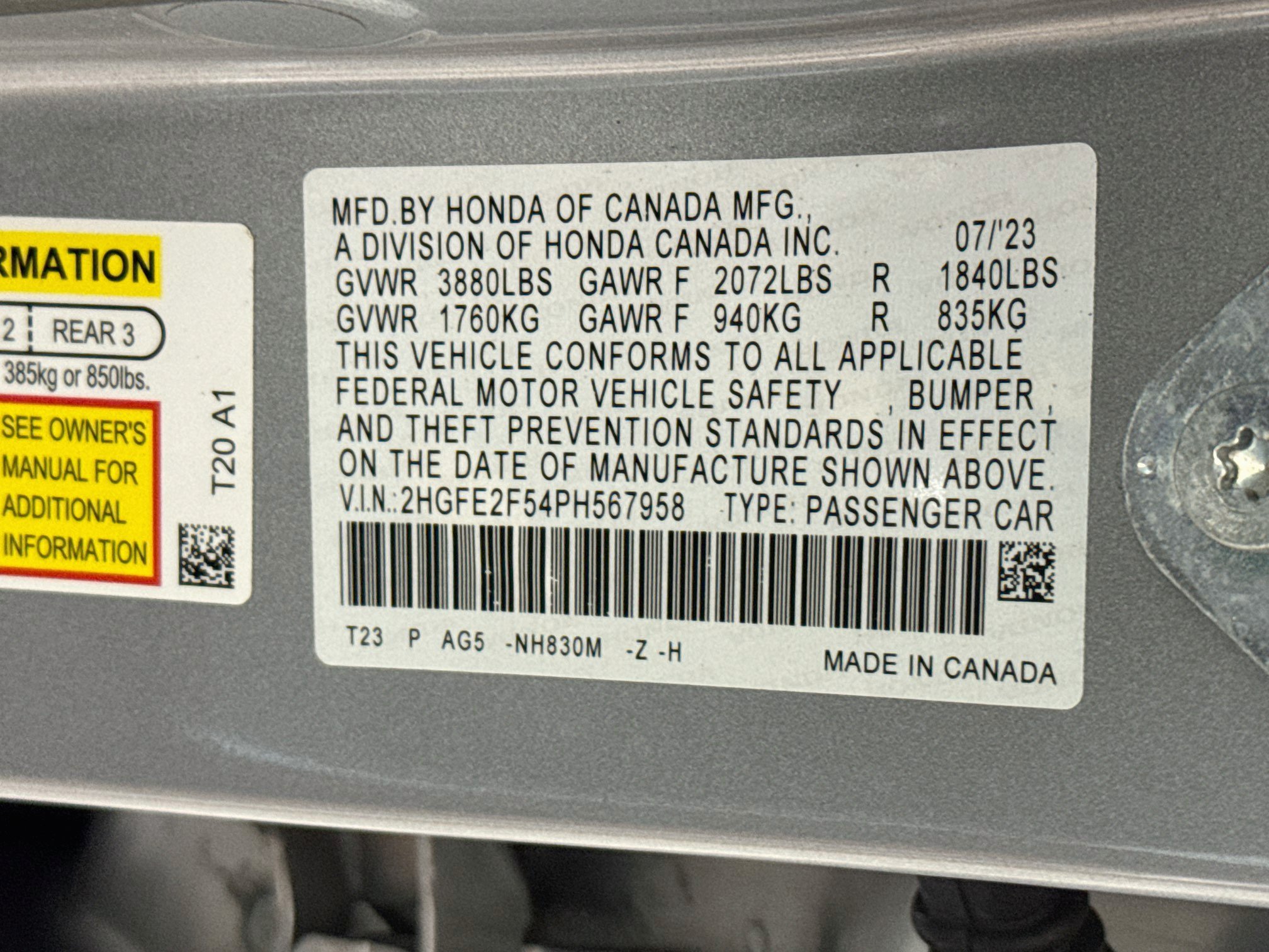 Used 2023 Honda Civic Sport image 38