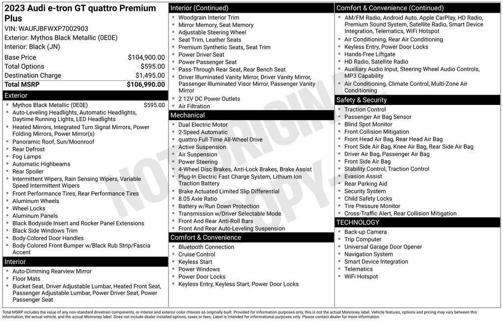 Used 2023 Audi e-tron GT Premium Plus AWD/4WD image 73