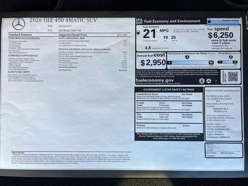 New 2026 Mercedes-Benz GLE 450 4MATIC image 35