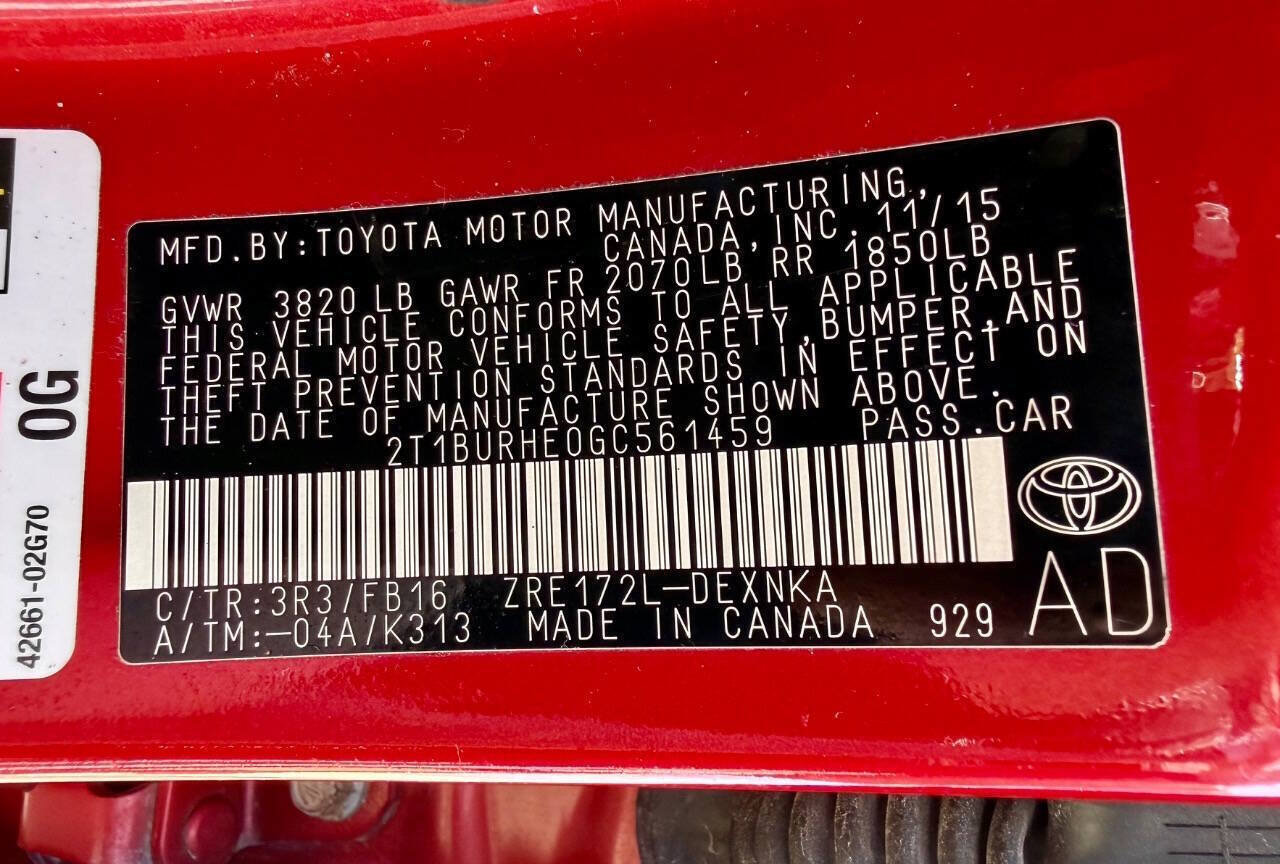 Used 2016 Toyota Corolla LE FWD image 45