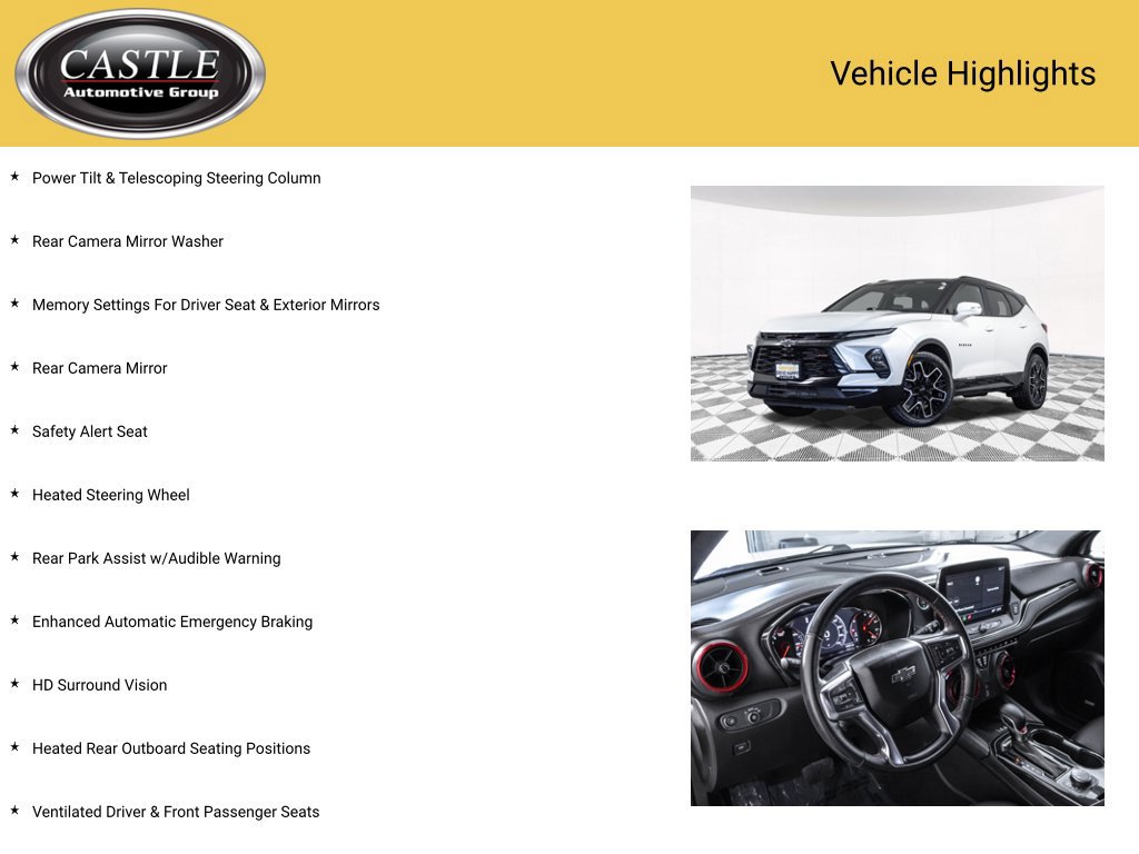 Used 2023 Chevrolet Blazer RS w/ Driver Confidence II Package AWD/4WD image 8