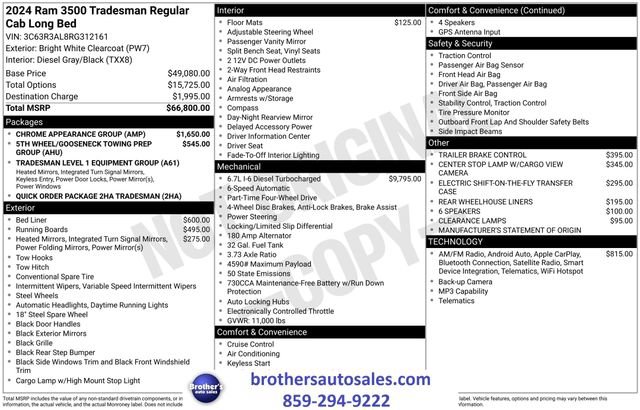 Used 2024 RAM 3500 Tradesman w/ Chrome Appearance Group AWD/4WD image 39