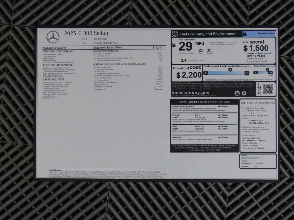 New 2025 Mercedes-Benz C 300 Sedan image 9