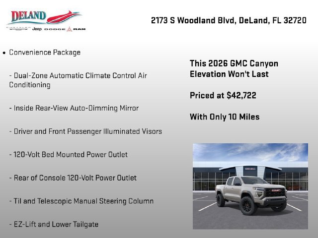 New 2026 GMC Canyon Elevation w/ Convenience Package RWD image 15