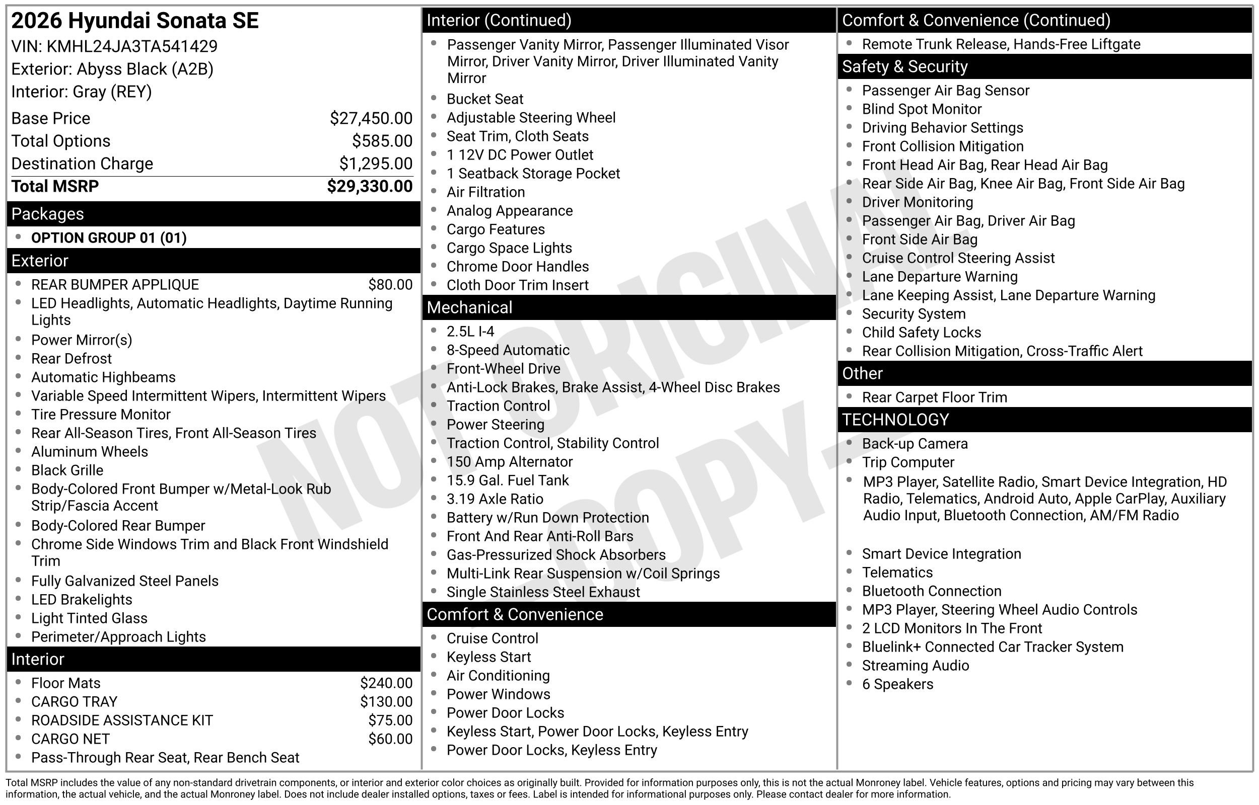 Certified 2026 Hyundai Sonata SE FWD image 2