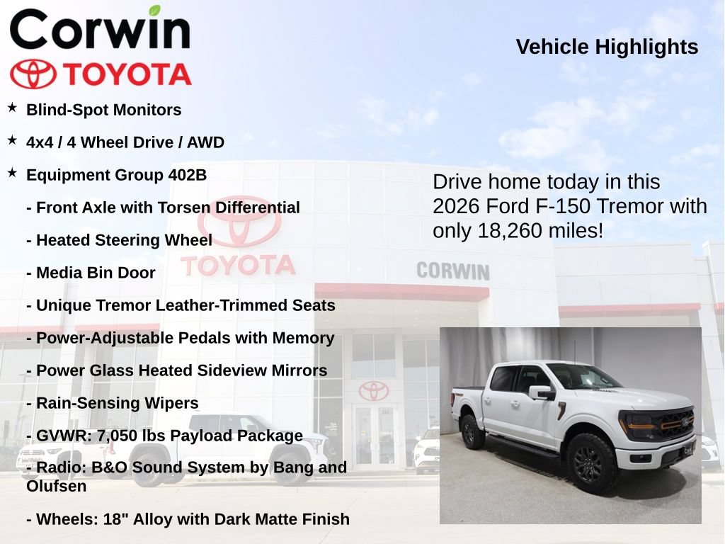 Used 2026 Ford F150 Tremor w/ Equipment Group 402B AWD/4WD image 7