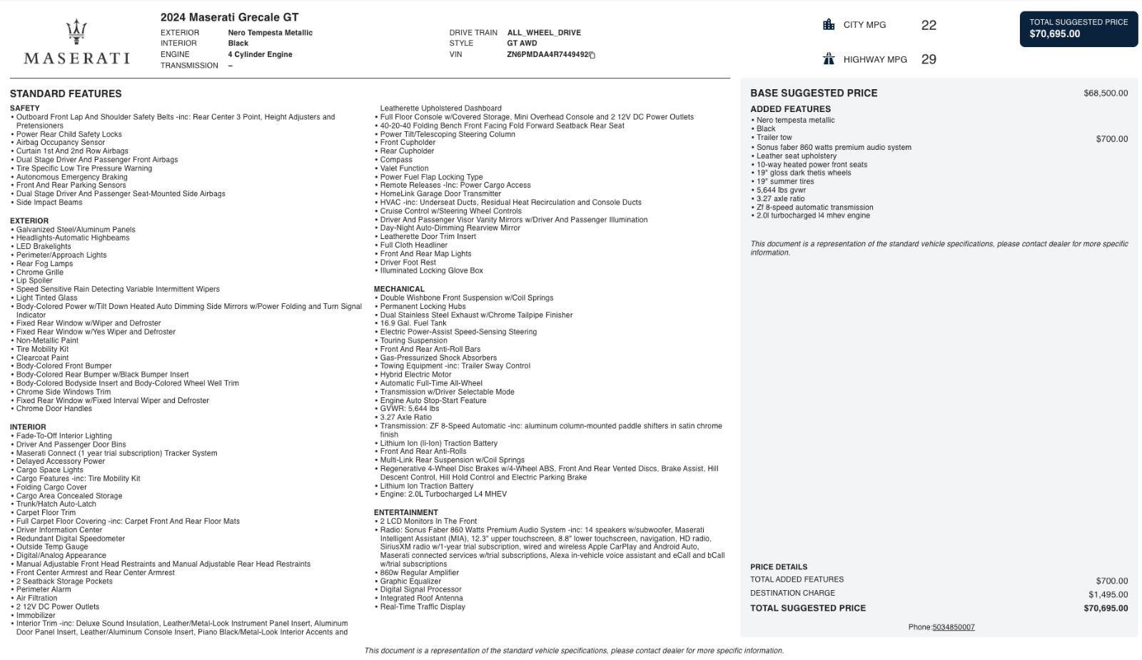 Used 2024 Maserati Grecale GT image 7