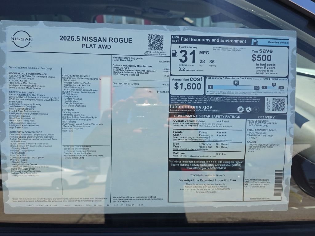 New 2026 Nissan Rogue Platinum image 3