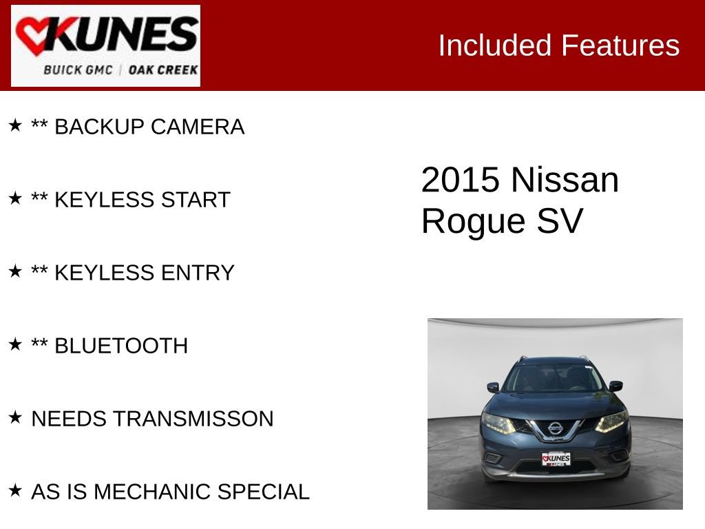 Used 2015 Nissan Rogue SV AWD/4WD image 2