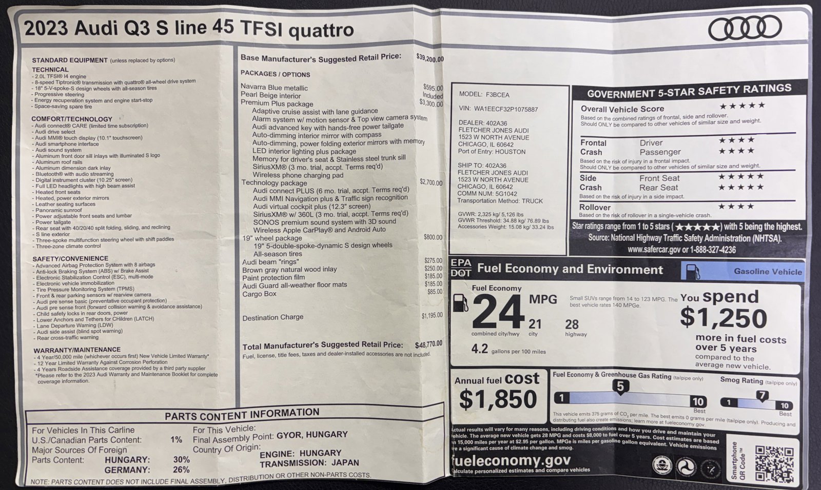 Used 2023 Audi Q3 2.0T Premium Plus image 53