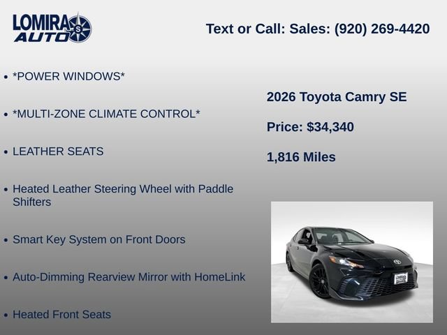 Used 2026 Toyota Camry SE AWD/4WD image 14