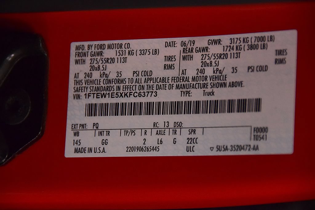 Used 2019 Ford F150 XL w/ Equipment Group 101A Mid AWD/4WD image 17