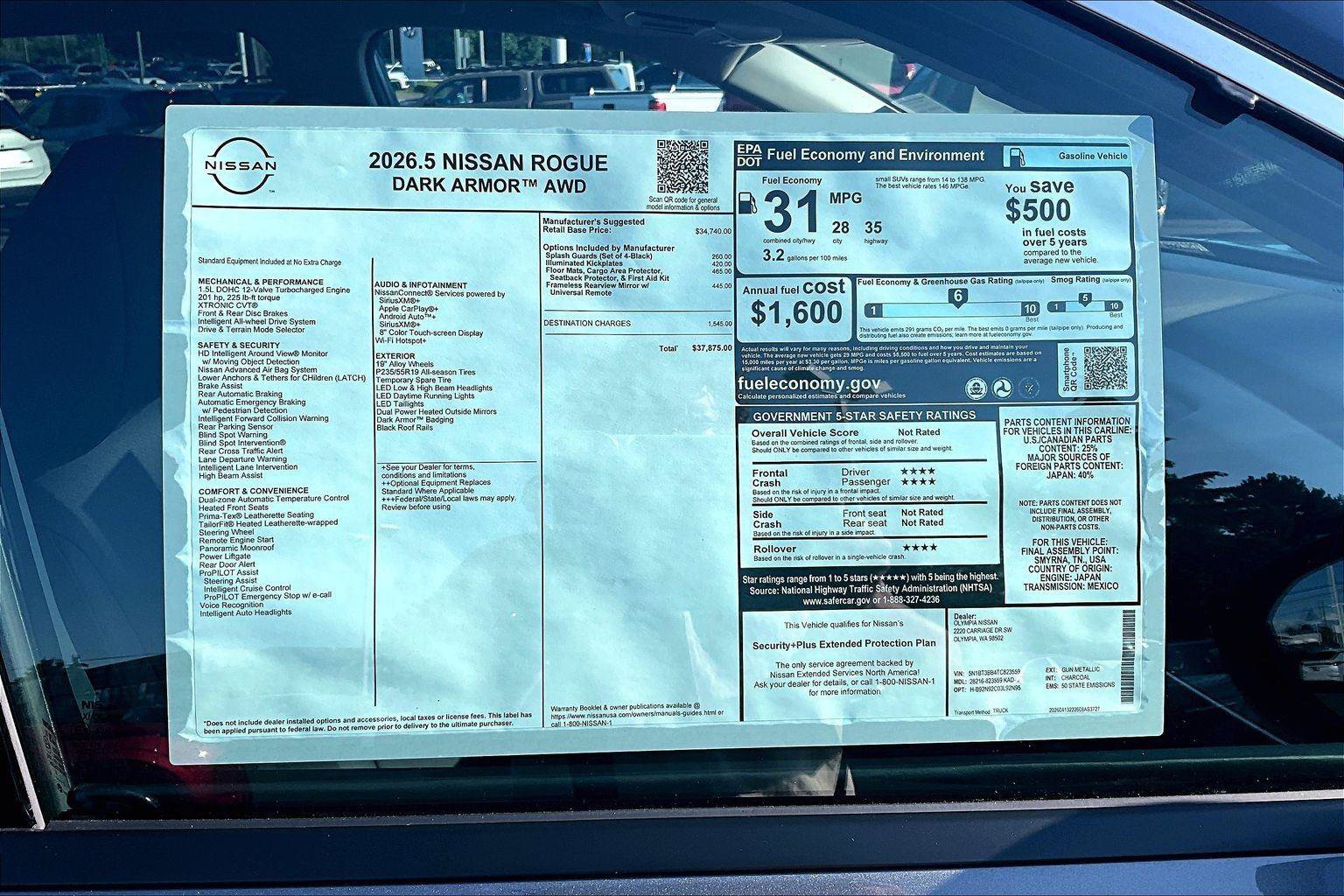 New 2026 Nissan Rogue Dark Armor AWD/4WD image 15