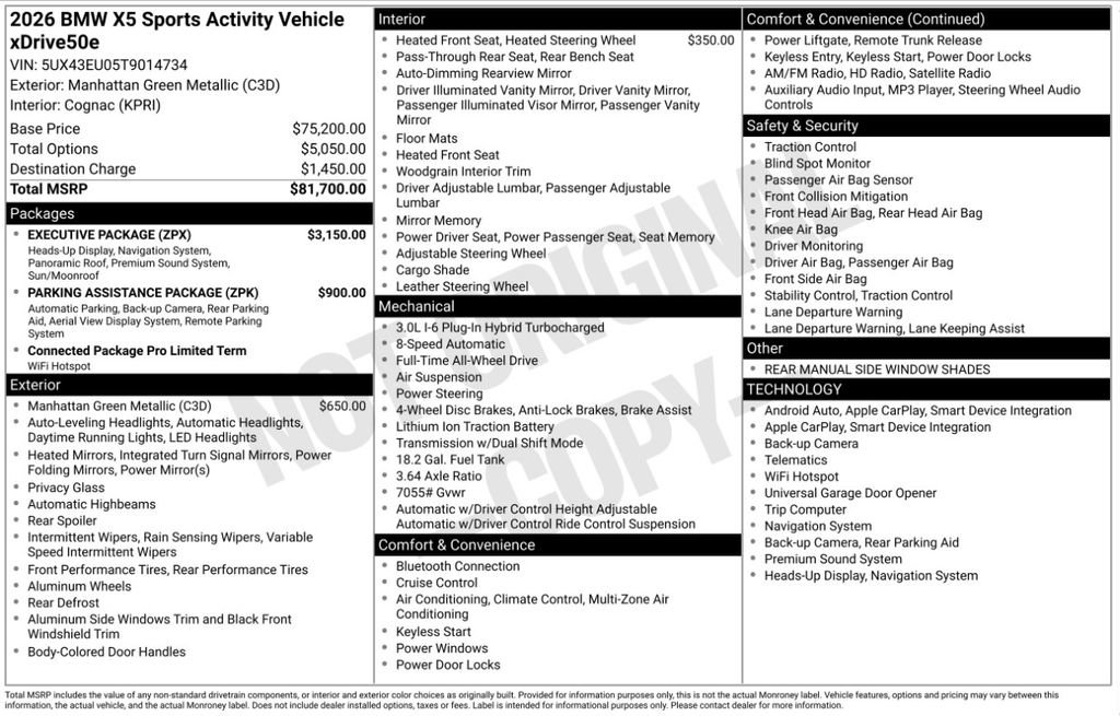 Certified 2026 BMW X5 xDrive50e w/ Executive Package image 6