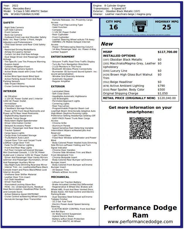 Used 2022 Mercedes-Benz S 580 4MATIC Sedan image 2