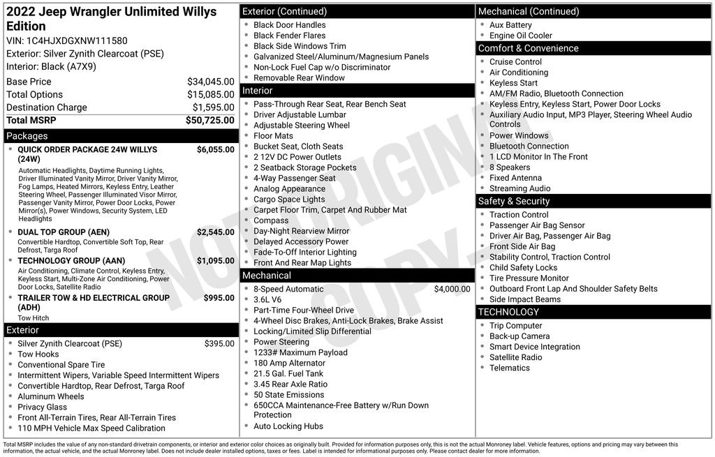 Used 2022 Jeep Wrangler Unlimited Willys image 3