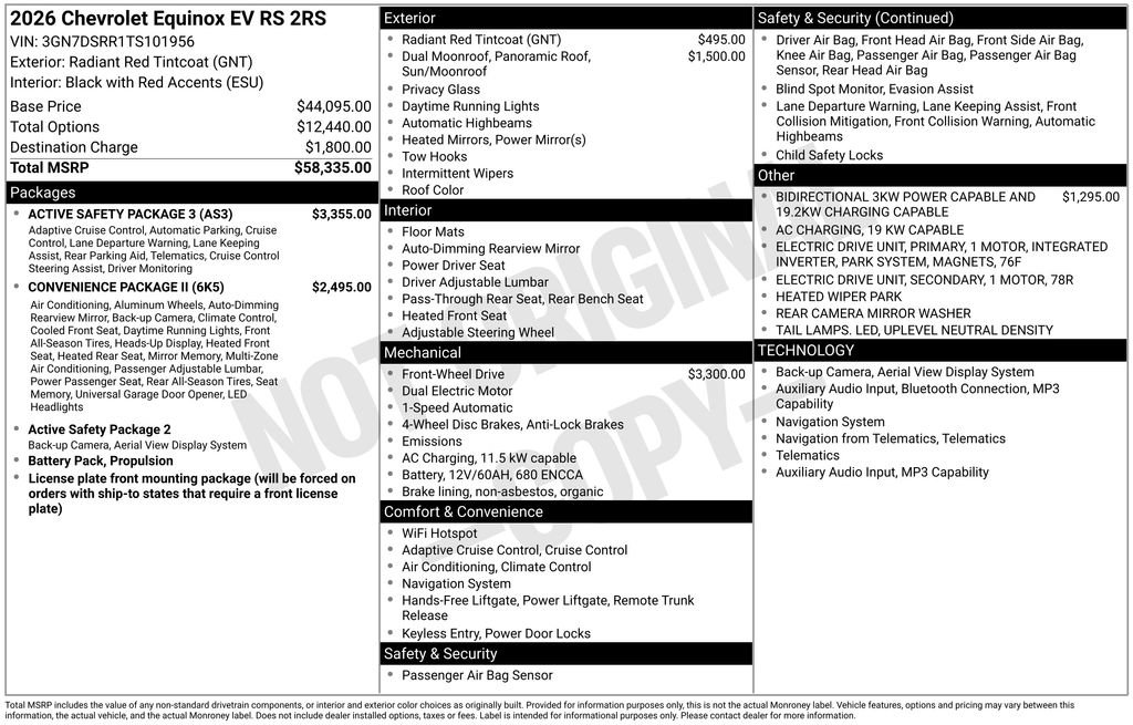 New 2026 Chevrolet Equinox EV RS w/ Active Safety Package 3 AWD/4WD image 5