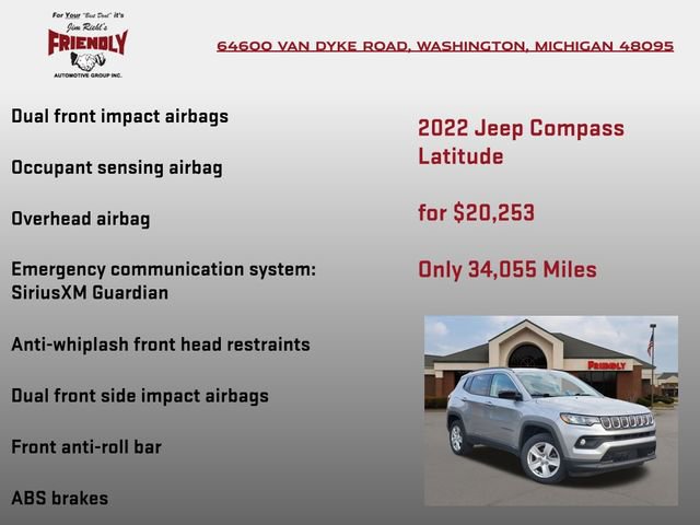 Used 2022 Jeep Compass Latitude AWD/4WD image 15