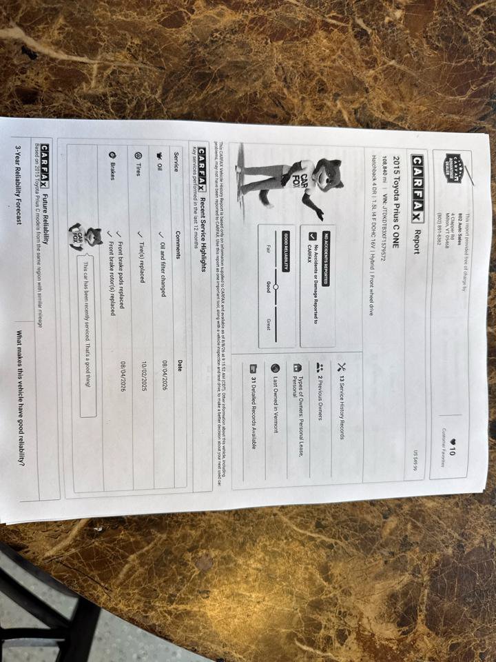 Used 2015 Toyota Prius C One FWD image 19