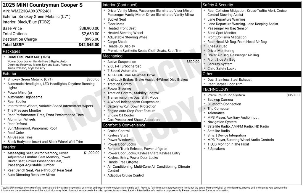 Used 2025 MINI Cooper Countryman S AWD/4WD image 9