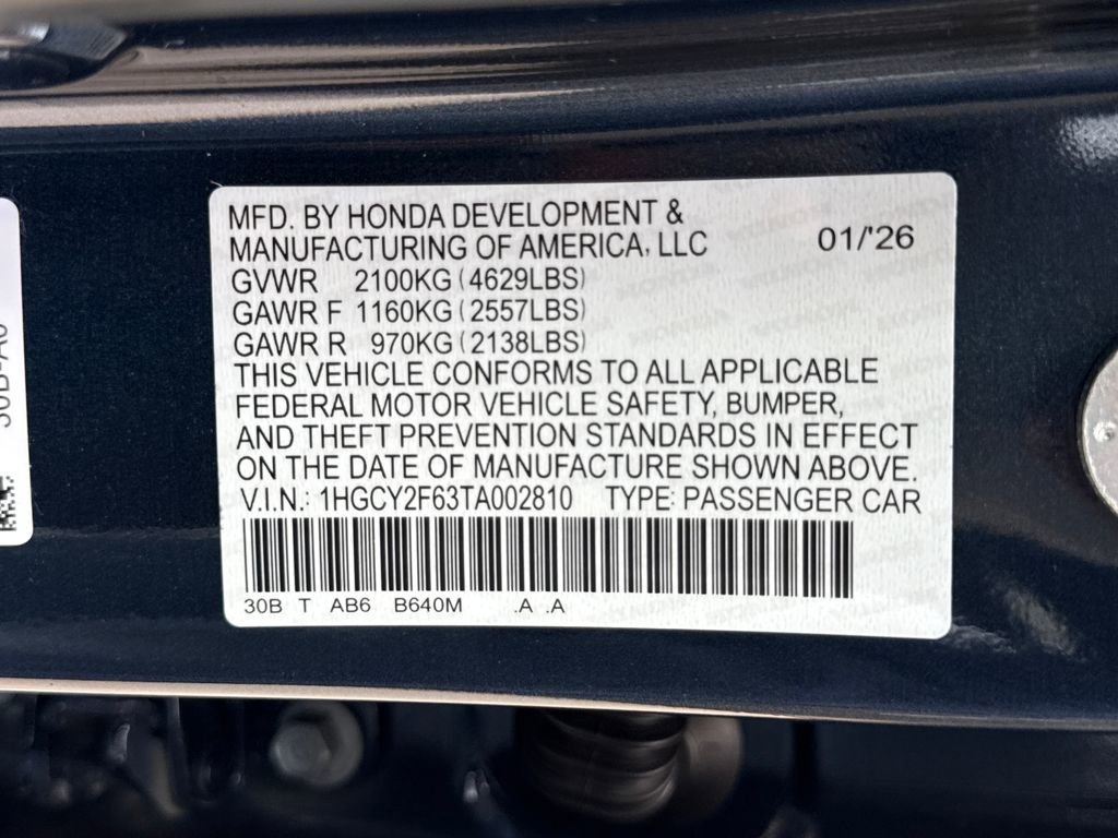 New 2026 Honda Accord EX-L image 28