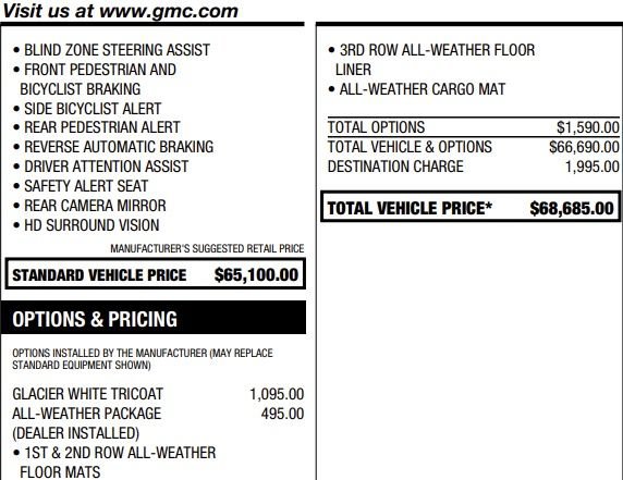 Certified 2026 GMC Acadia Denali Ultimate w/ LPO, All-Weather Package AWD/4WD image 2