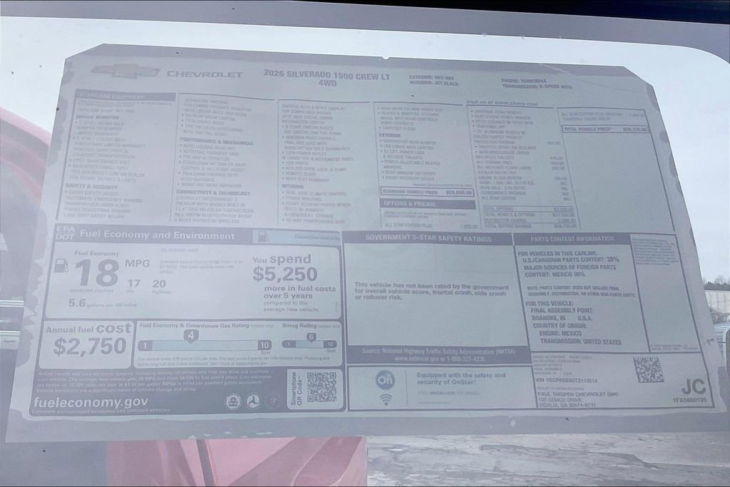 New 2026 Chevrolet Silverado 1500 LT w/ All Star Edition Plus image 14