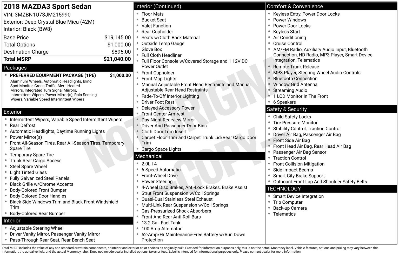Used 2018 MAZDA MAZDA3 Sport w/ Preferred Equipment Package image 34