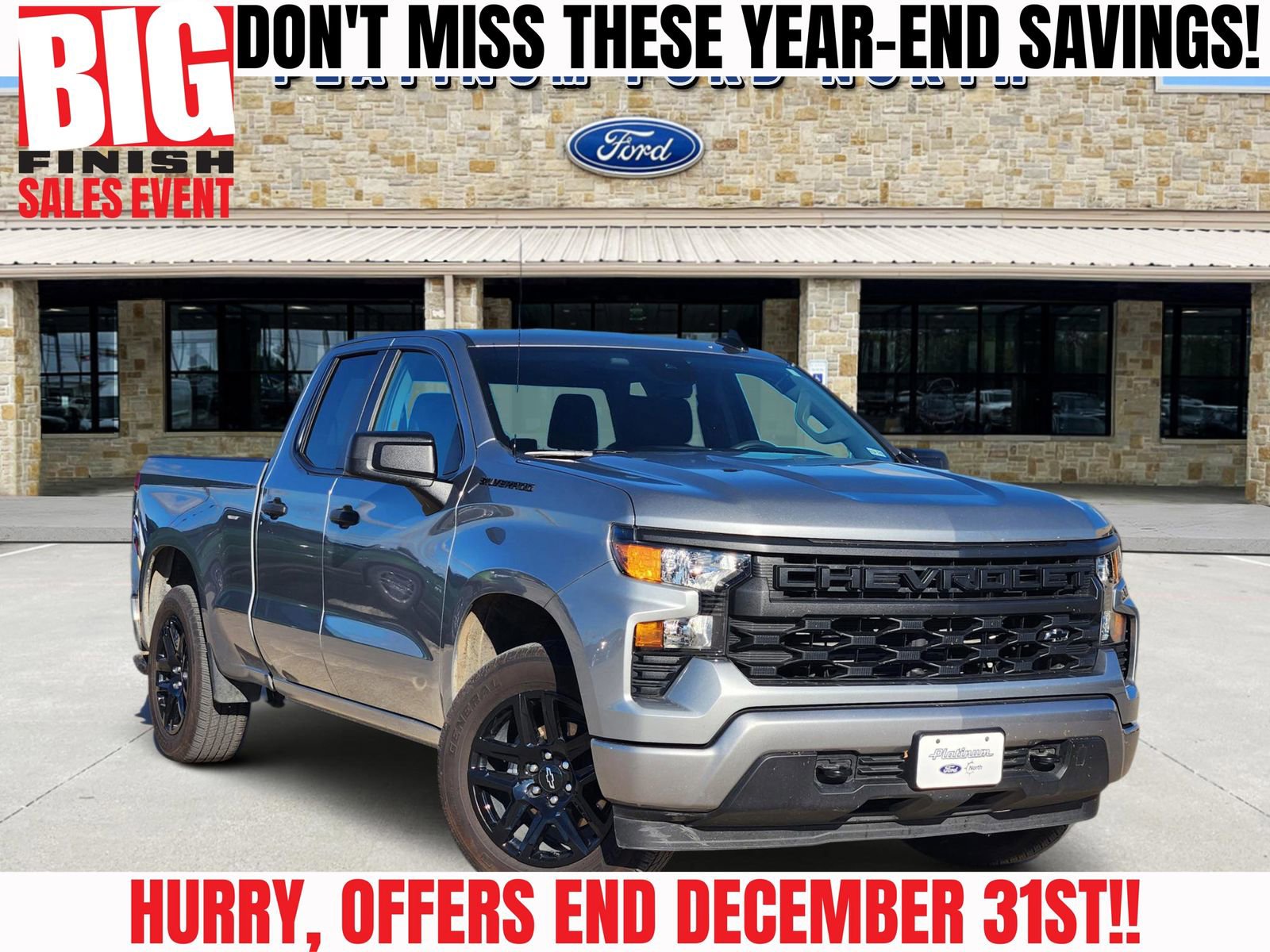 Used 2024 Chevrolet Silverado 1500 Custom w/ Dark Appearance Package