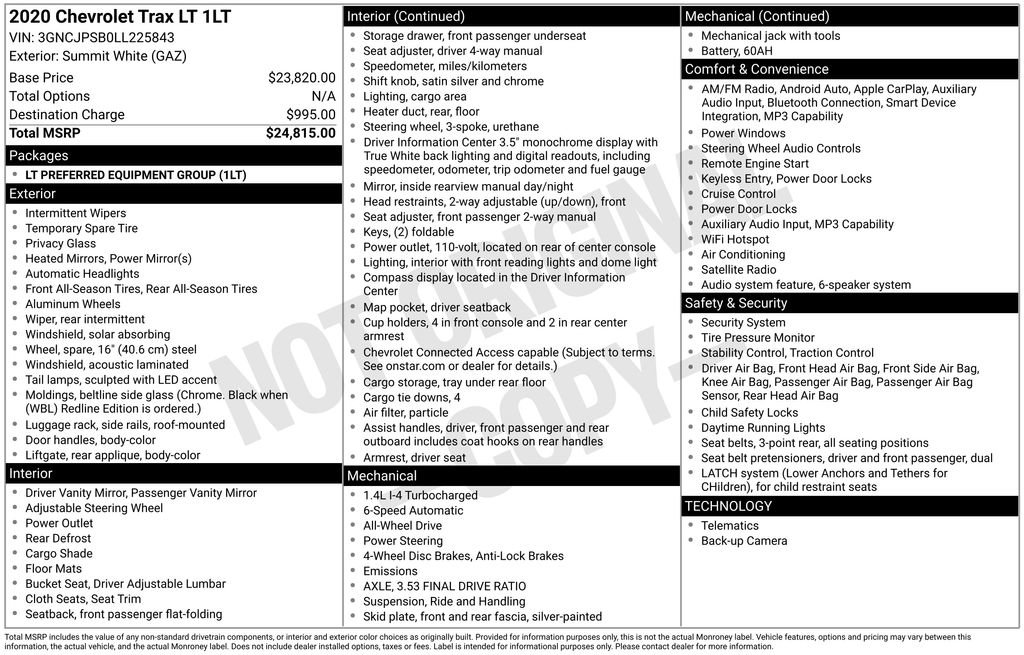 Used 2020 Chevrolet Trax LT image 15