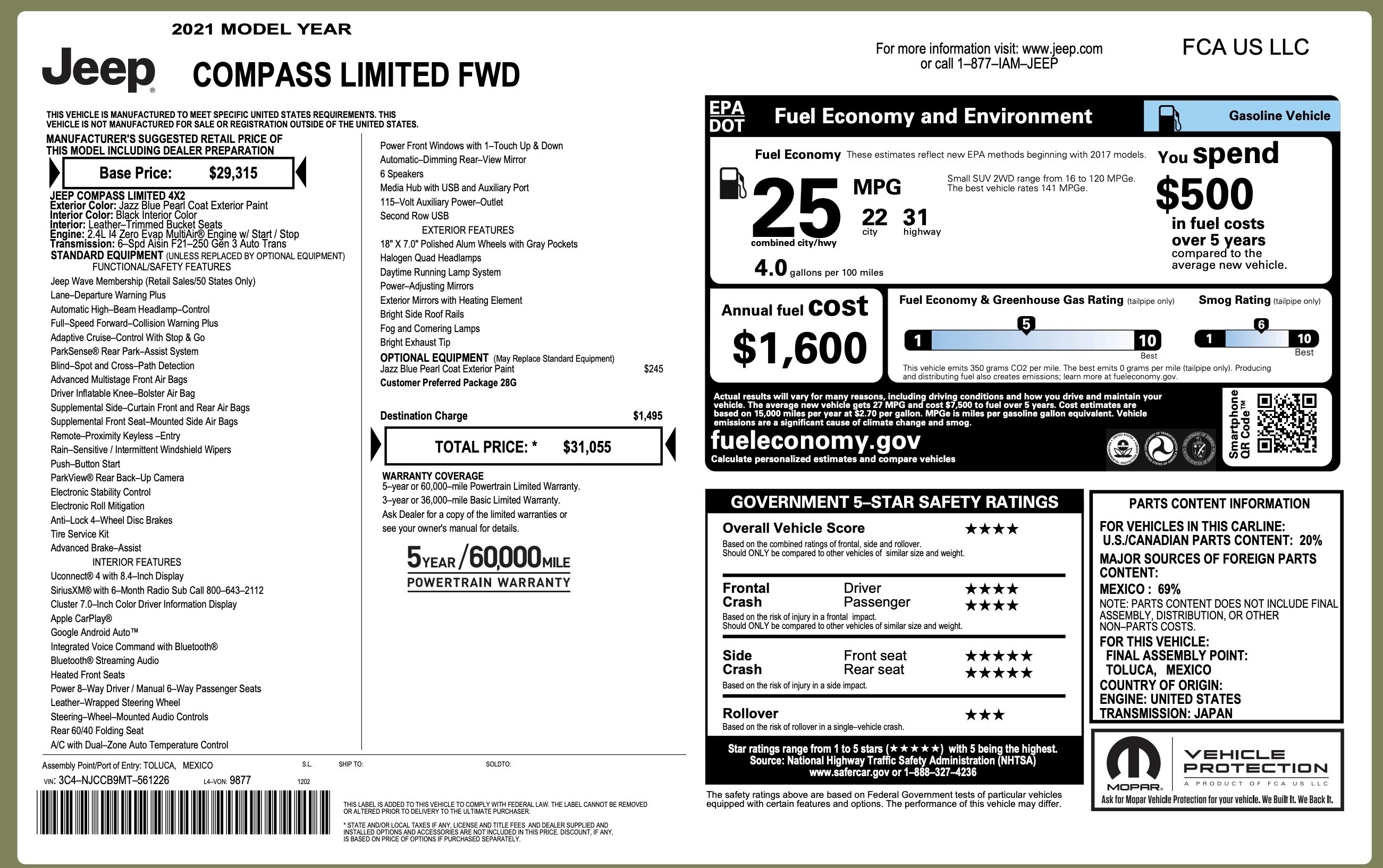 Used 2021 Jeep Compass Limited image 4