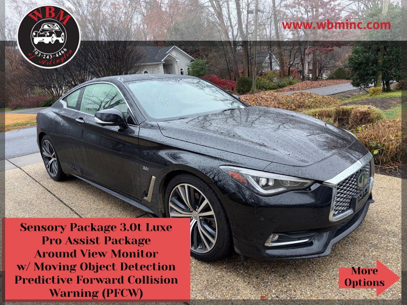 Used 2018 INFINITI Q60 3.0t Luxe w/ Sensory Package 3.0T Luxe