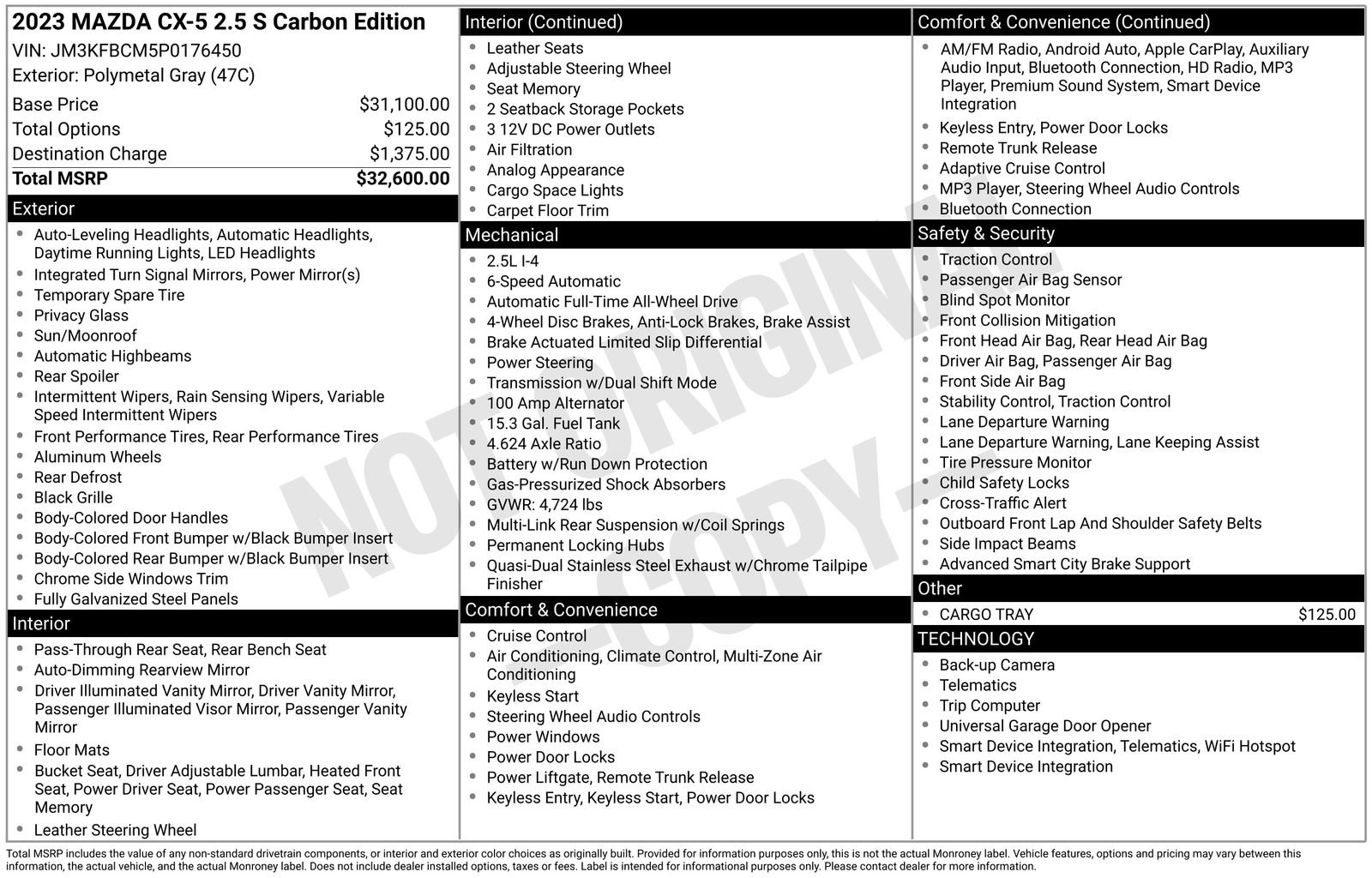 Used 2023 MAZDA CX-5 Carbon Edition AWD/4WD image 33