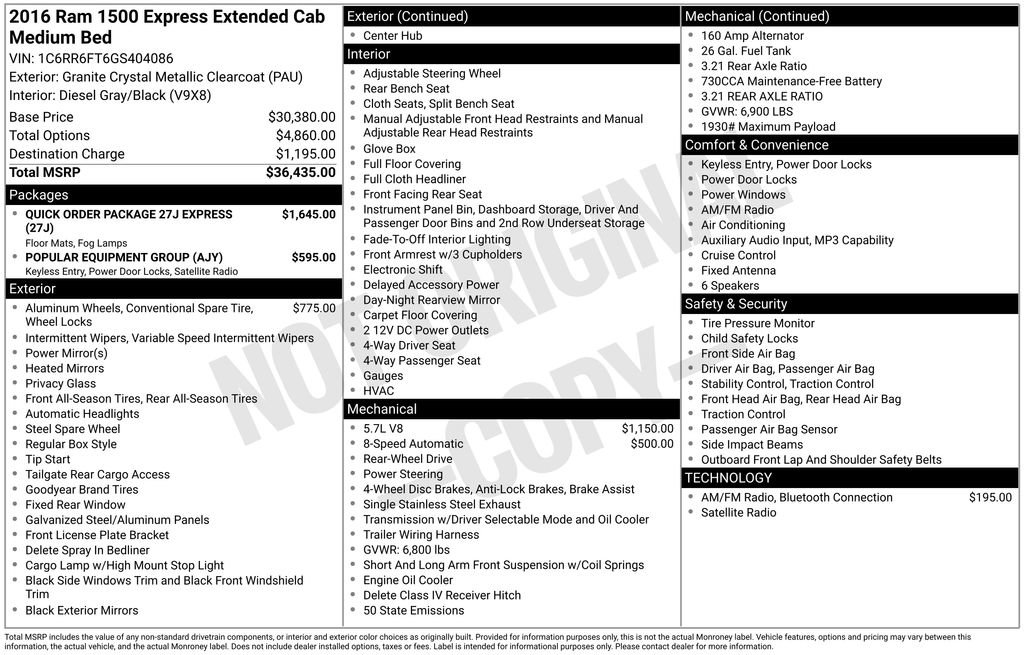 Used 2016 RAM 1500 Express image 12